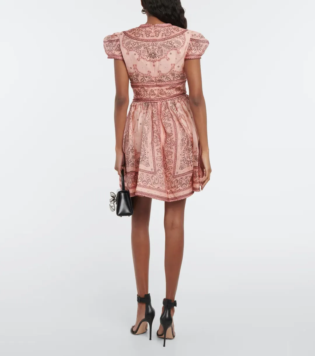 Zimmermann Matchmaker Structured Mini Dress Pink Bandana Size 0 / AU 8 for rent on The Volte - main image