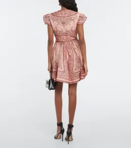 Zimmermann Matchmaker Structured Mini Dress Pink Bandana Size 0 / AU 8 for rent on The Volte - image 3
