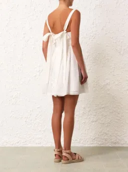 Zimmermann Alight Corset Mini Dress in Ivory Size 0 / AU 8 for rent on The Volte - image 7