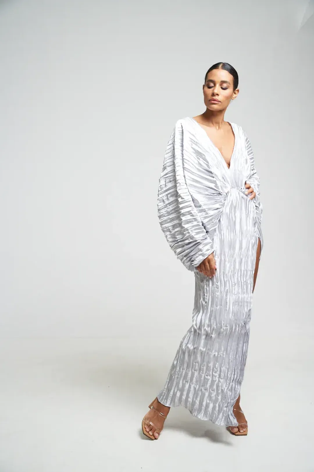 L'Idée De Luxe Gown Silver Size 10 for rent on The Volte - main image