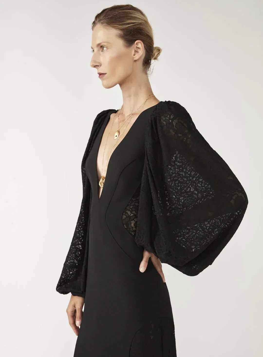 Camilla and Marc Danica Midi Dress Black Size 10 for rent on The Volte - main image