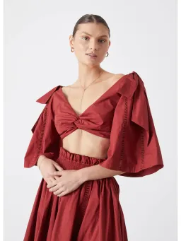 Joslin Studio Hollie Organic Cotton Crop Top + Skirt set Size 8  for rent on The Volte - image 2