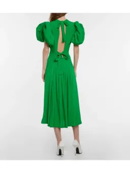 Rotate By Birger Christensen Noon Puff Sleeve Dress Green Size AU 8 for rent on The Volte - image 2