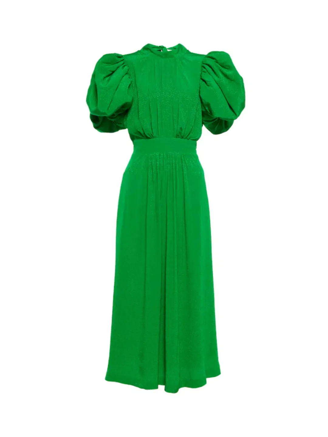 Rotate By Birger Christensen Noon Puff Sleeve Dress Green Size AU 8 for rent on The Volte - main image