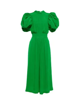 Rotate By Birger Christensen Noon Puff Sleeve Dress Green Size AU 8 for rent on The Volte - image 3