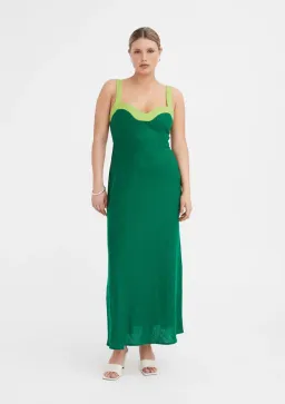 Jillian Boustred Regina Dress Green Size AU 14 for rent on The Volte - image 1