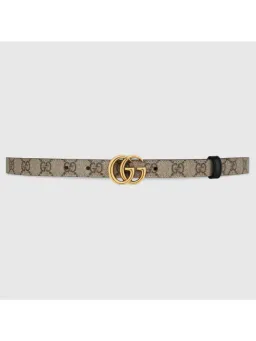 Gucci GG Marmont Reversible Thin Belt Black  for rent on The Volte - image 1