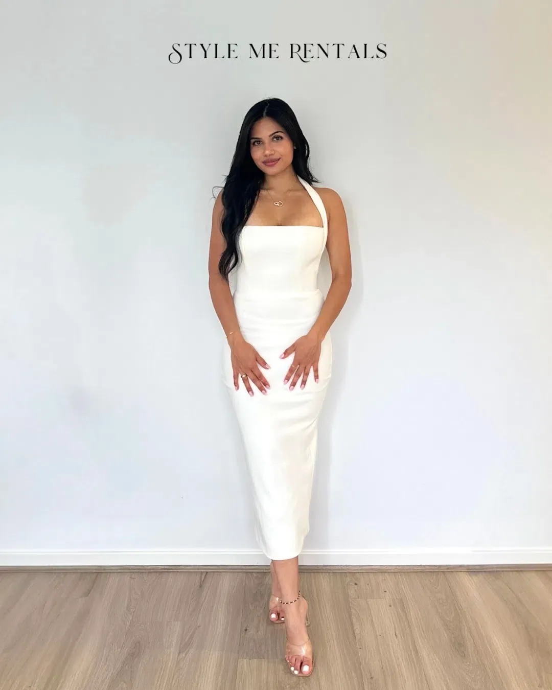 Effie Kats Meline Midi Dress White Size S/ AU 8 for rent on The Volte - main image