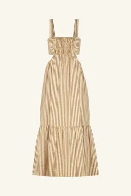 Shona Joy Hele Cut Out Ruched Midi Dress Print Size 10 for rent on The Volte - image 4