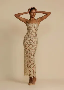 Arcina Ori Kendra Dress Metallic Gold Size S / AU 8 for rent on The Volte - image 1