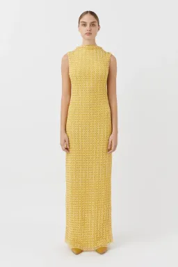 Camilla and Marc Riviera Column Dress Yellow Size 12 for rent on The Volte - image 1
