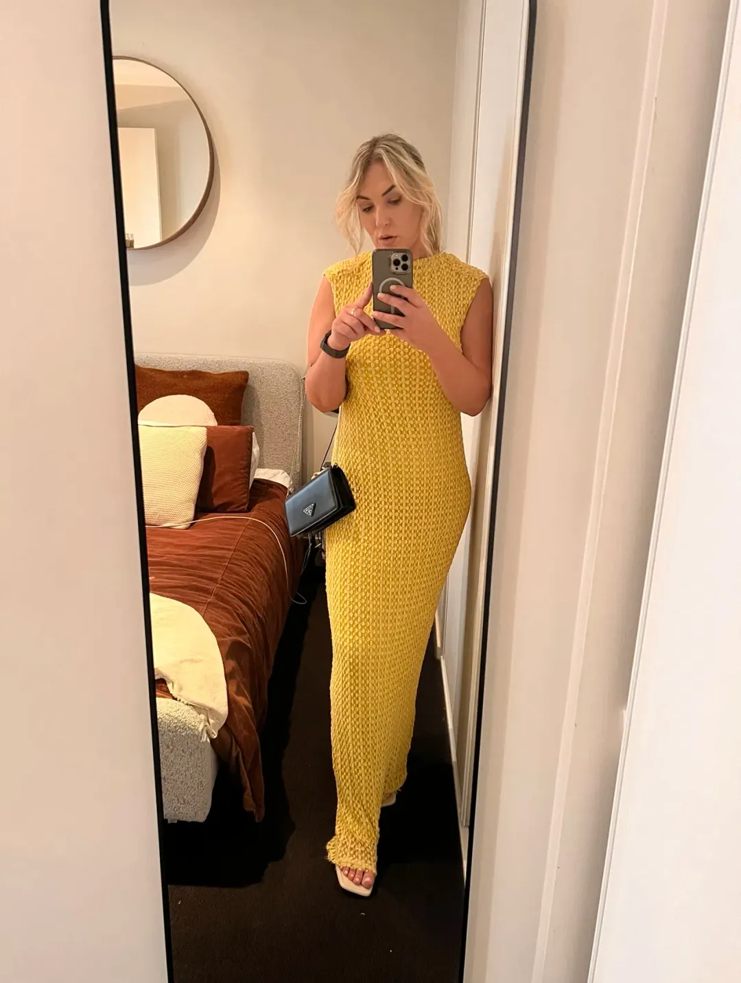 Camilla and Marc Riviera Column Dress Yellow Size 12 for rent on The Volte - main image