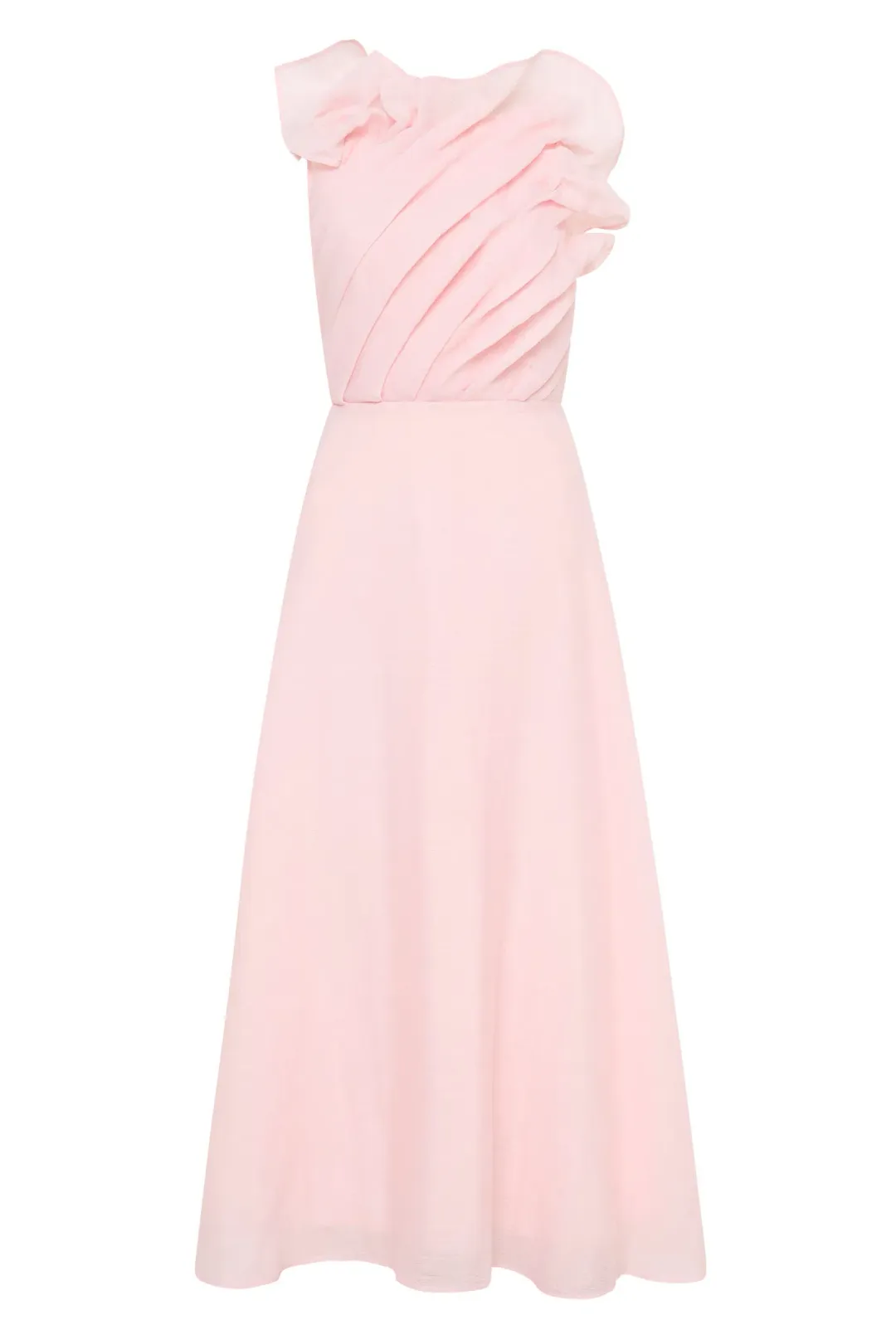Aje Genesis Midi Dress in Soft Pink Size 14 for rent on The Volte - main image