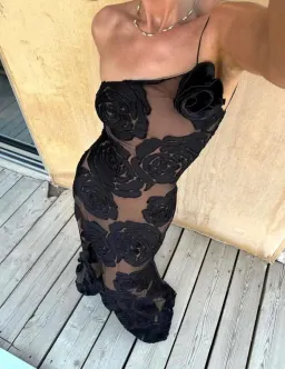 Arcina Ori Marcella Dress Black Size 10/ Medium for rent on The Volte - image 1