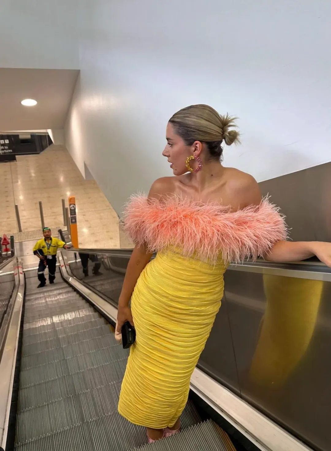 Rachel Gilbert Zion Midi Dress Yellow Size 10  for rent on The Volte - main image