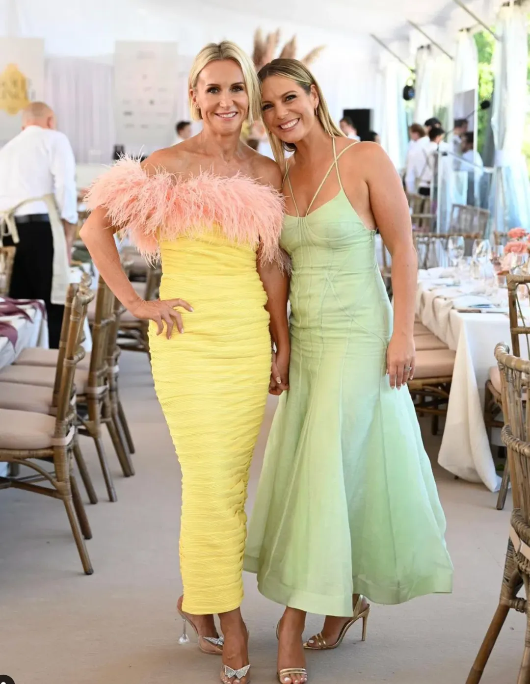 Rachel Gilbert Zion Midi Dress Yellow Size 10  for rent on The Volte - main image