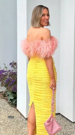 Rachel Gilbert Zion Midi Dress Yellow Size 10  for rent on The Volte - image 8