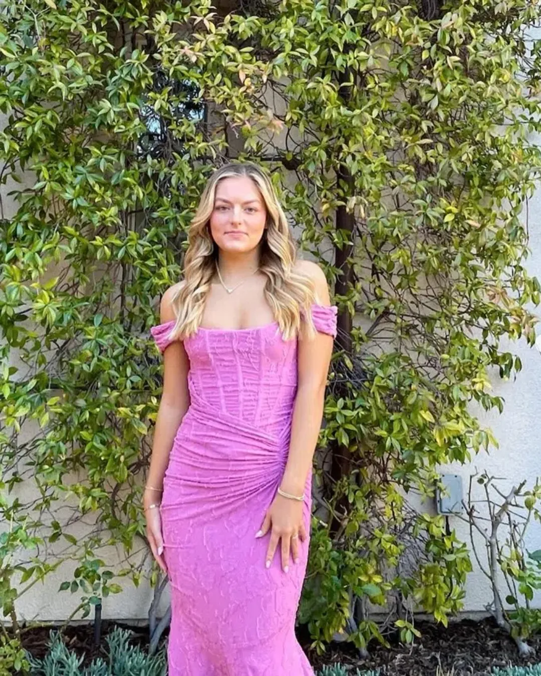 House of CB Cesca Rose Pink Floral Maxi Dress Pink Size S/AU 8-10 for rent on The Volte - main image