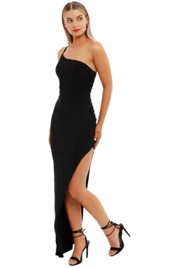 Nookie Aria One Shoulder Gown in Black Size 6 for rent on The Volte - image 3