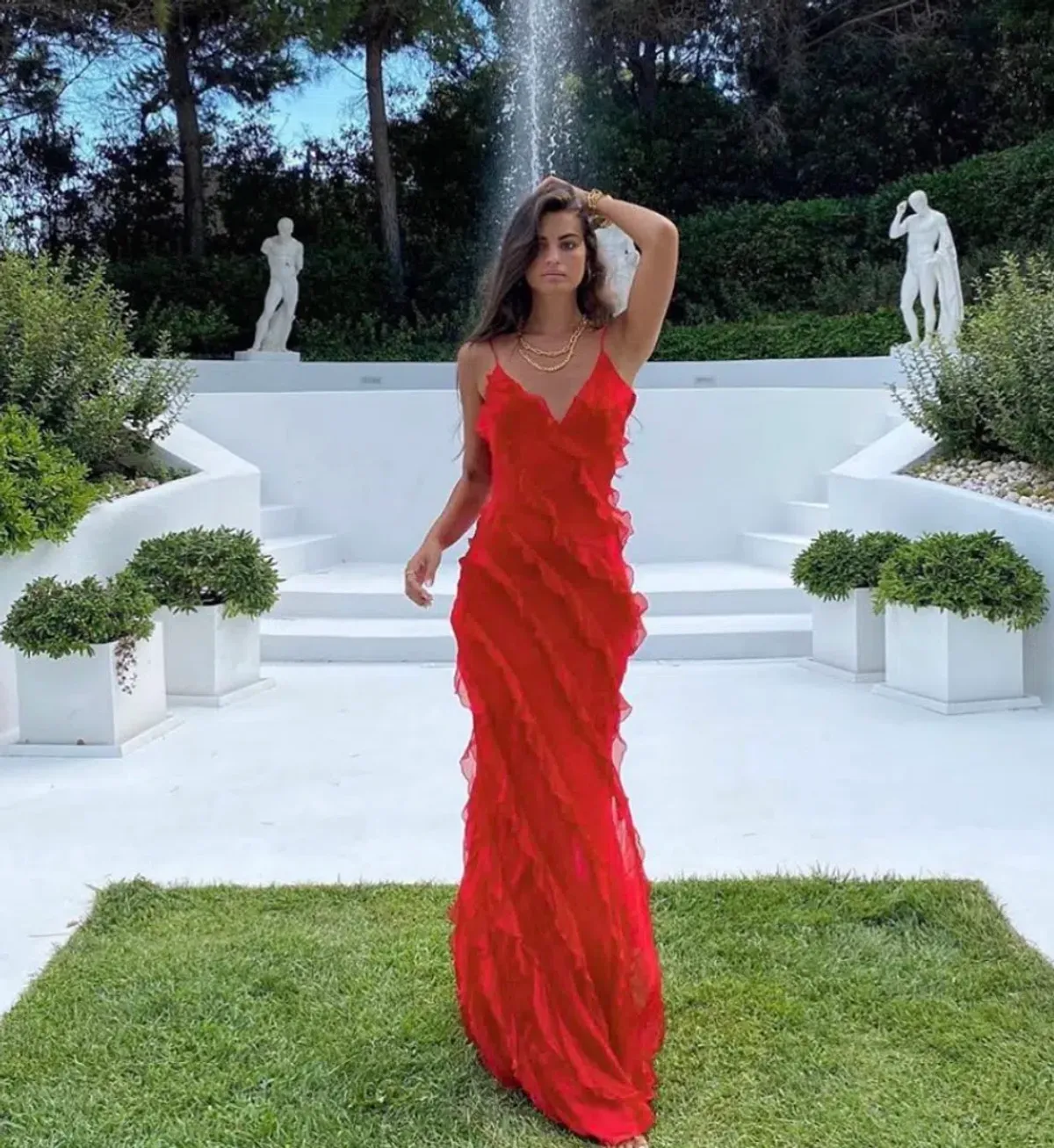 Rat and Boa Cecilia Dress Red Size 6 for rent on The Volte - main image