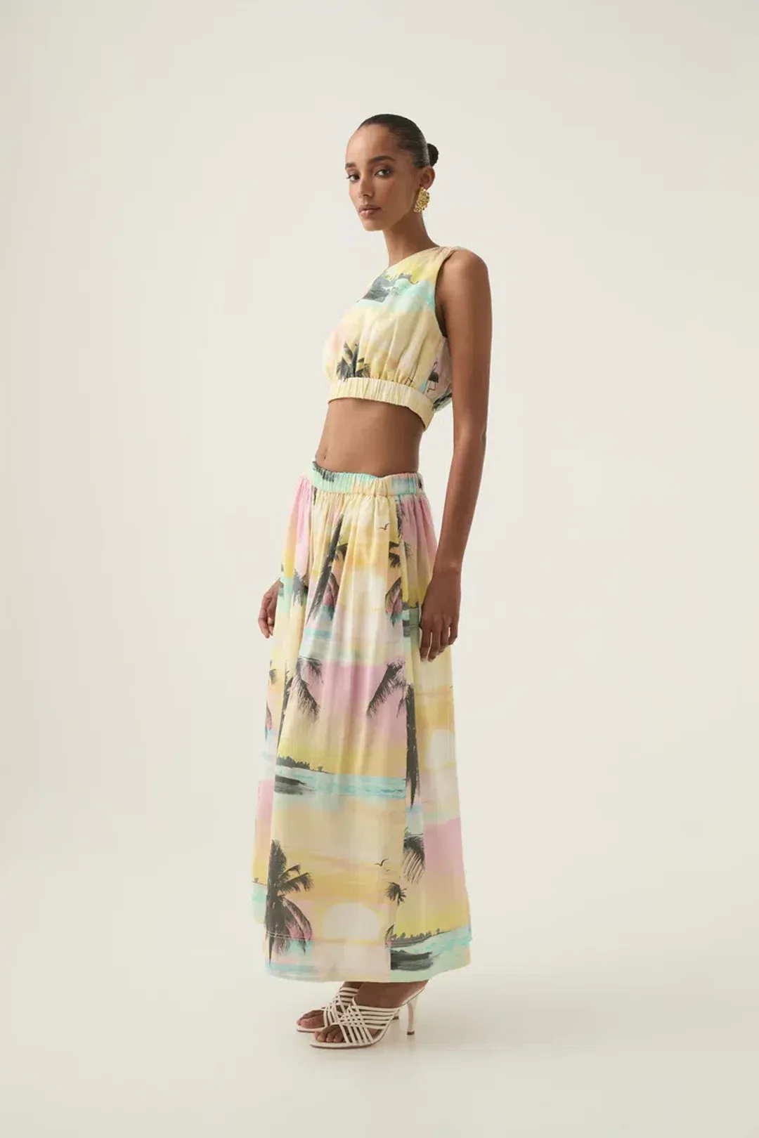 Aje Nicolette Maxi Skirt and Nicolette Elasticated Top size 8 for rent on The Volte - main image