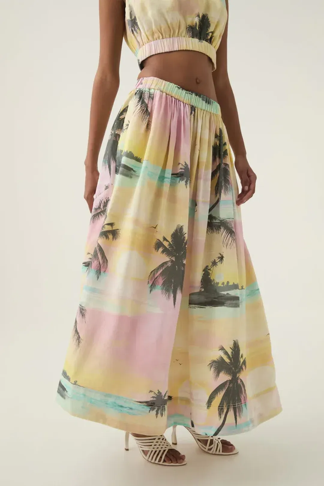Aje Nicolette Maxi Skirt and Nicolette Elasticated Top size 8 for rent on The Volte - main image