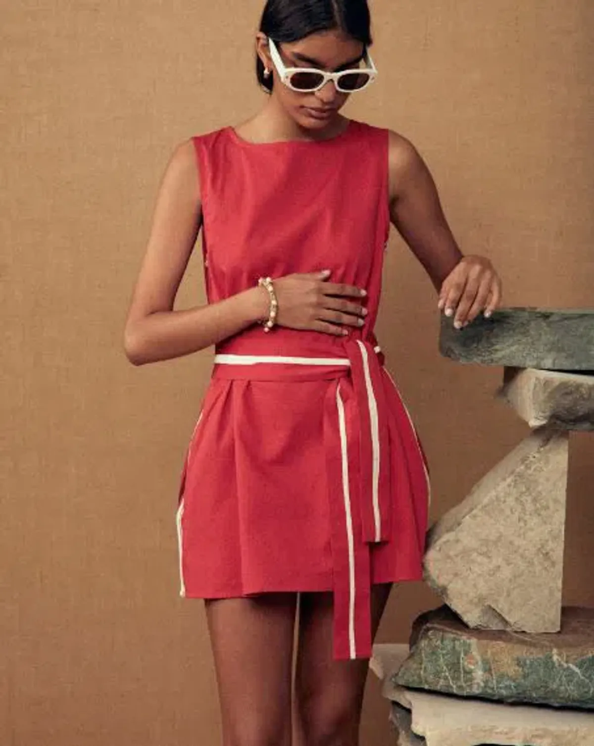 Lucy Folk Mantra Swing Dress Carnelian Size 8 for rent on The Volte - main image