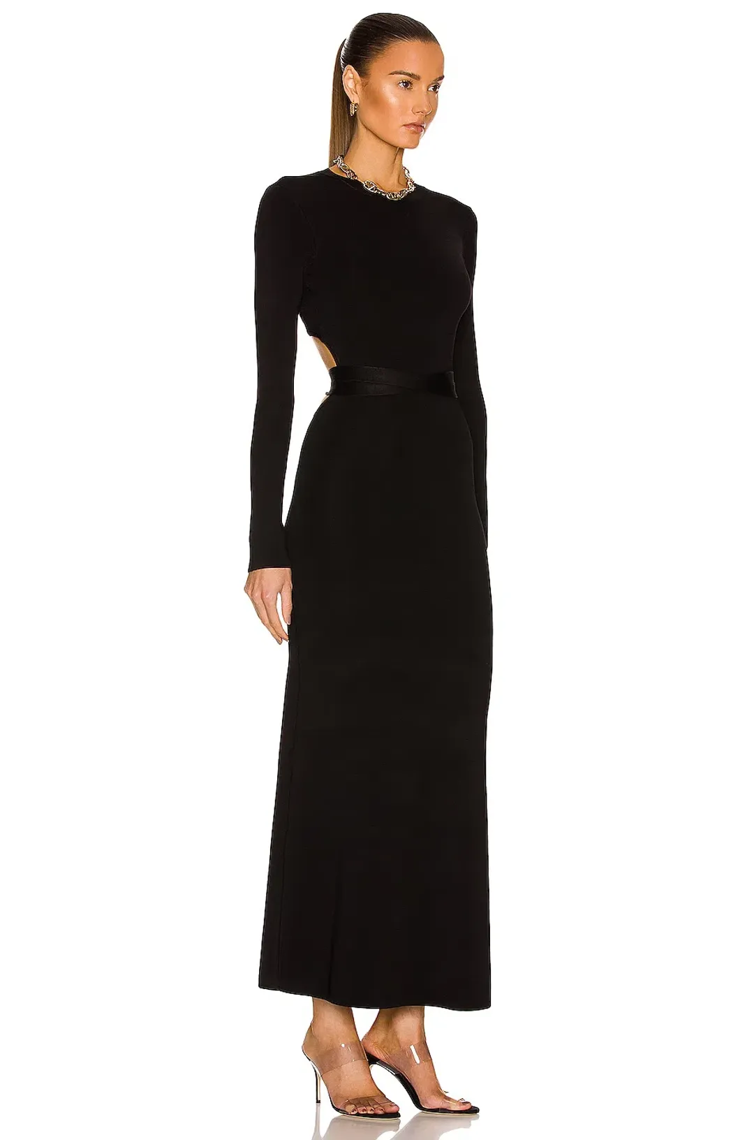 Sir The Label Georges Open Back Dress Black Size 3/AU 12 for rent on The Volte - main image