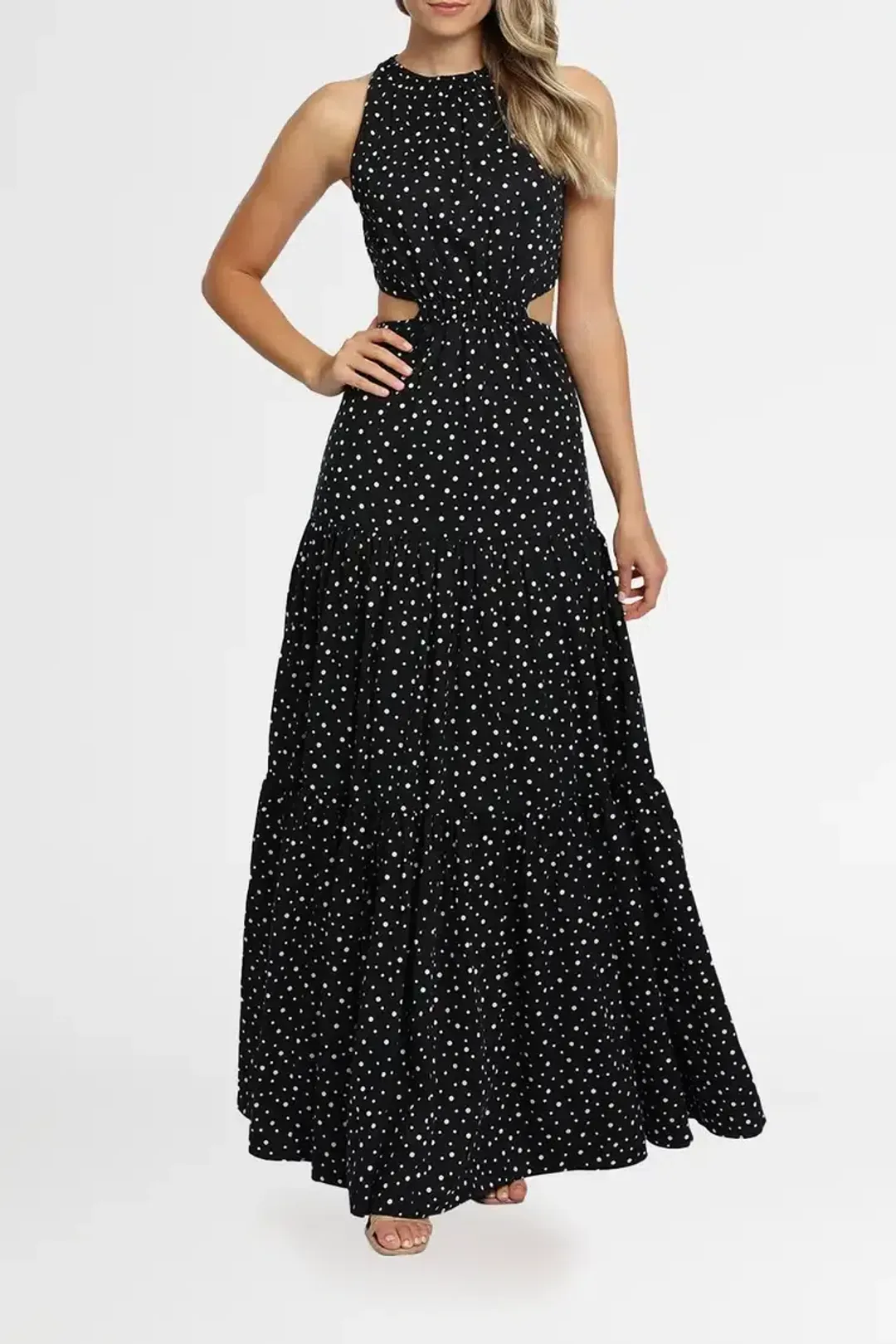 Significant Other Poppy Dress in Black Cream Polka Size 12 for rent on The Volte - main image
