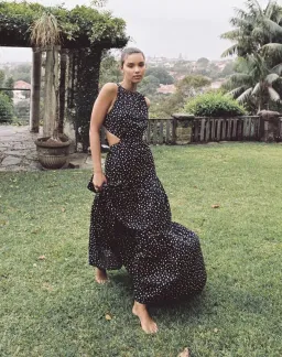 Significant Other Poppy Dress in Black Cream Polka Size 12 for rent on The Volte - image 1