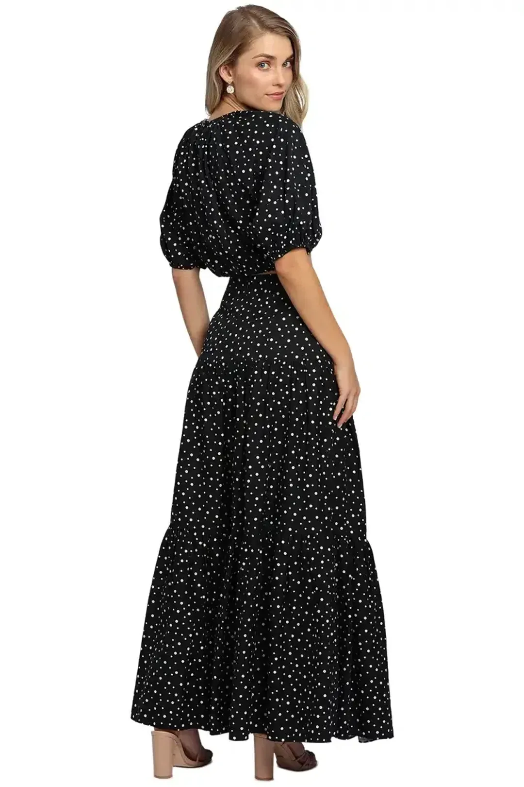 Significant Other Poppy Top and Skirt Set in Black Cream Polka Size 14 for rent on The Volte - main image