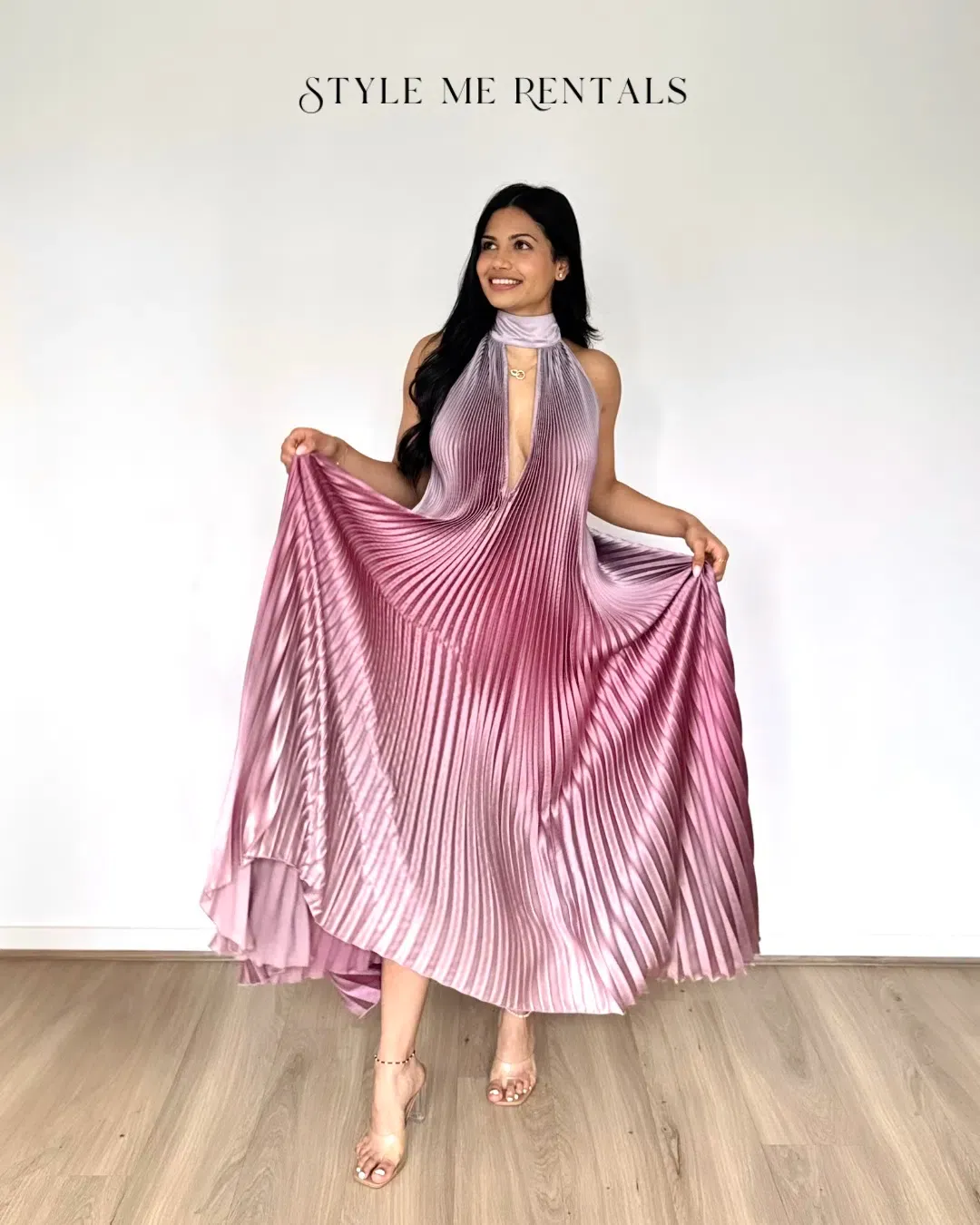L'idee Opera Gown Mauve Ombre Size 10 for rent on The Volte - main image