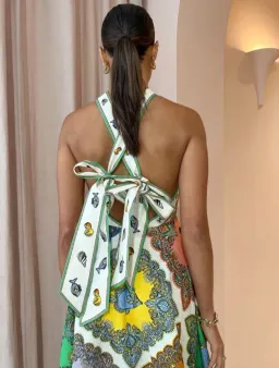 Alemais Trippy Troppo Halter Midi Dress Multi Size 10 for rent on The Volte - image 3