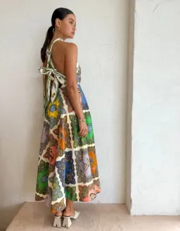 Alemais Trippy Troppo Halter Midi Dress Multi Size 10 for rent on The Volte - image 4