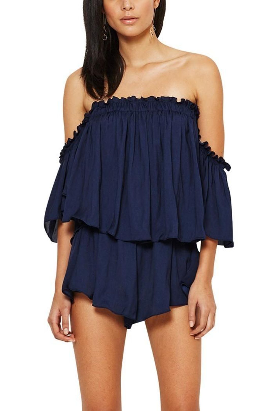 Bec & Bridge Ocean Eyes Playsuit Navy Size AU 6 for rent on The Volte - main image
