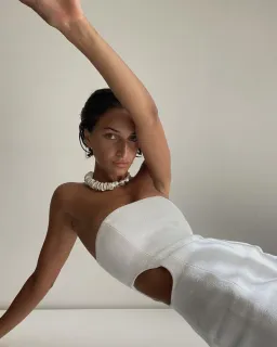 Sir the Label Jacque Strapless Mini Dress Ivory Size 1 / AU 8 for rent on The Volte - image 2