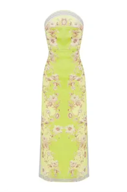 Alemais Marlow Bodice Midi Dress Lemon Paisley Size 10 for rent on The Volte - image 4