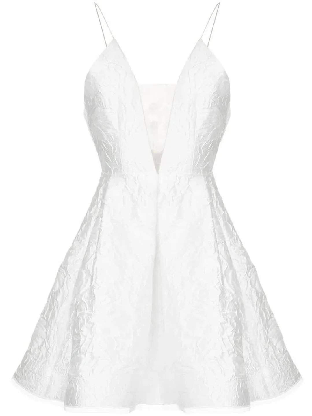 Alex Perry Floral Brocade Mini Dress White Size 6 for rent on The Volte - main image