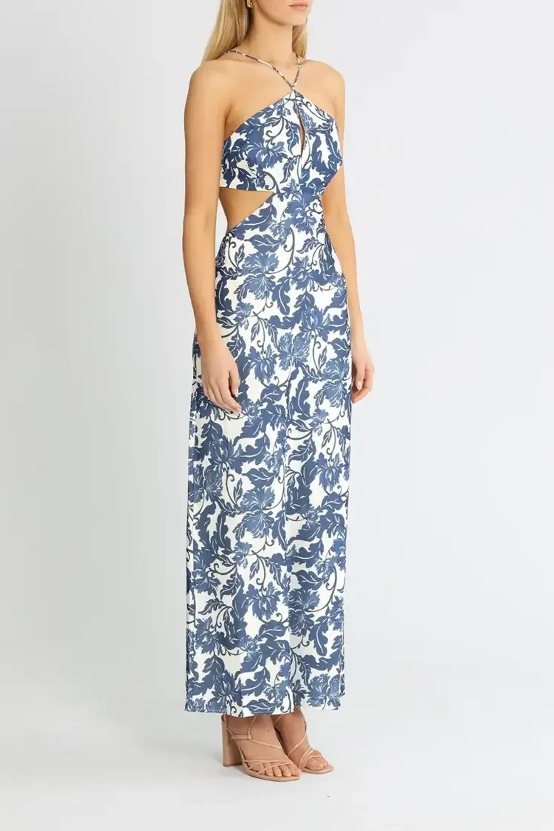 Significant Other Holly Maxi Dress in Blue Print Size 10 for rent on The Volte - main image