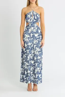 Significant Other Holly Maxi Dress Blue Print Size 12 for rent on The Volte - image 1