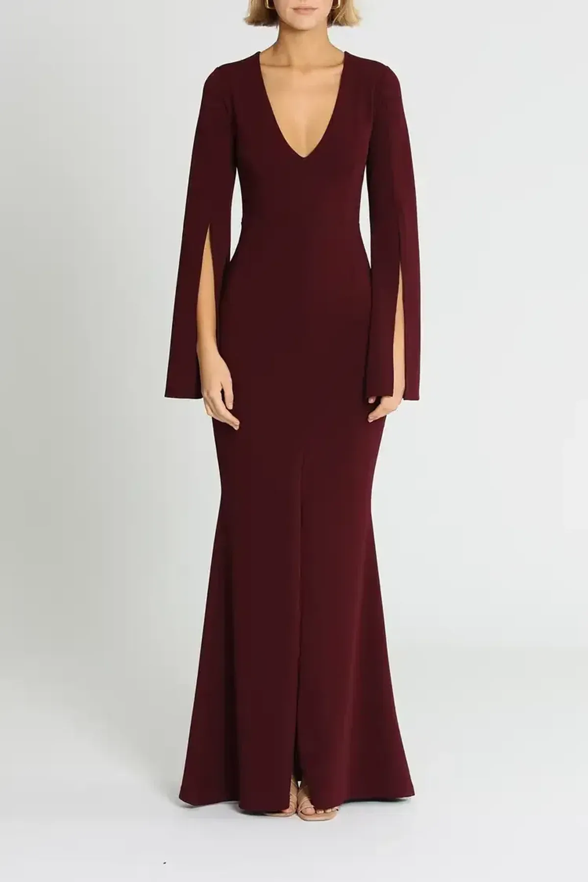 Pasduchas Amaryllis Gown in Wine Size 8 for rent on The Volte - main image