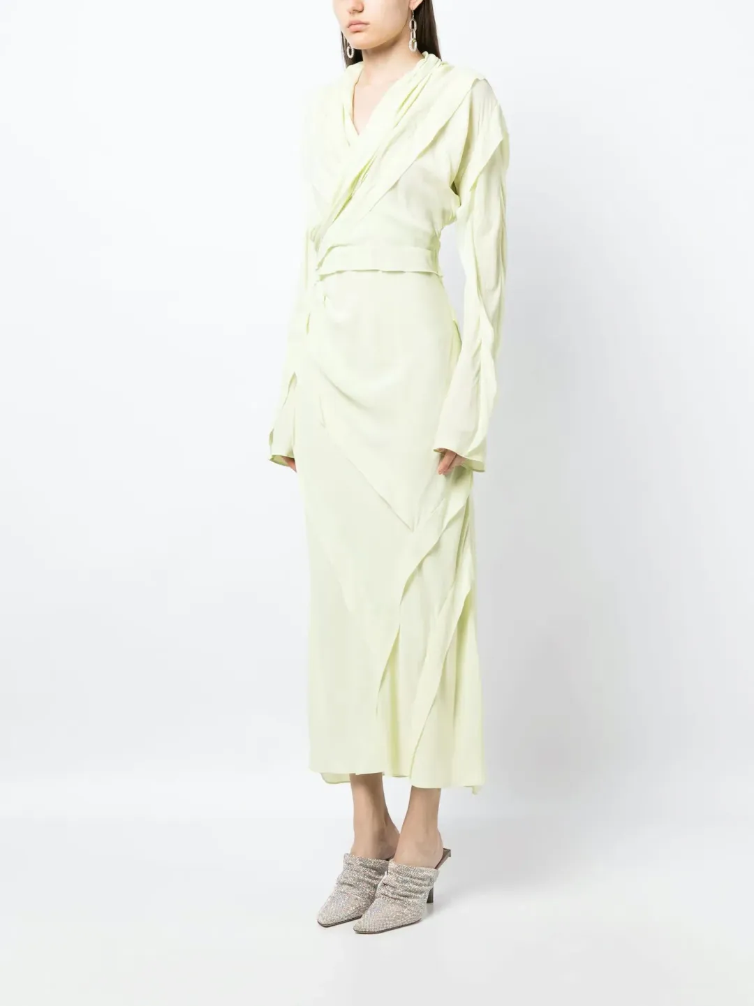 Rachel Gilbert Delfy Sleeve Midi Dress Seafoam Size 0 / AU 6  for rent on The Volte - main image