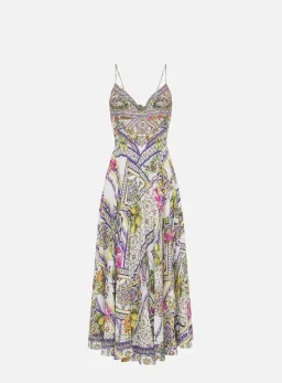 Camilla Long Dress With Tie Front Amalfi Amore Size S for rent on The Volte - image 7