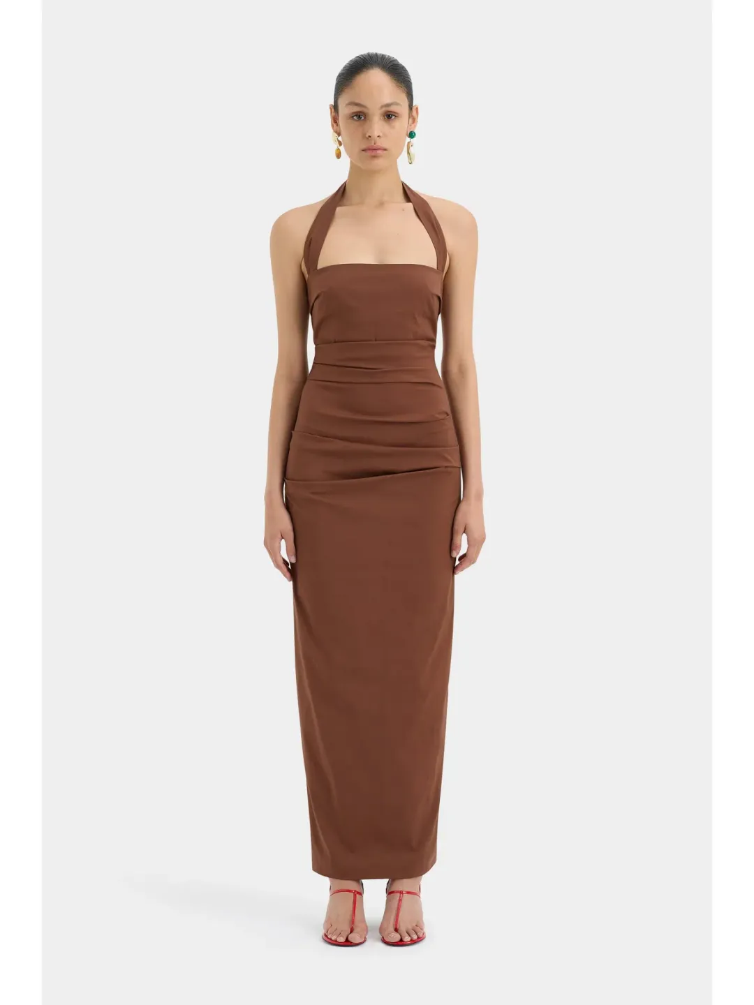 Sir The Label Nikki Maxi Dress Brown Size AU 8  for rent on The Volte - main image