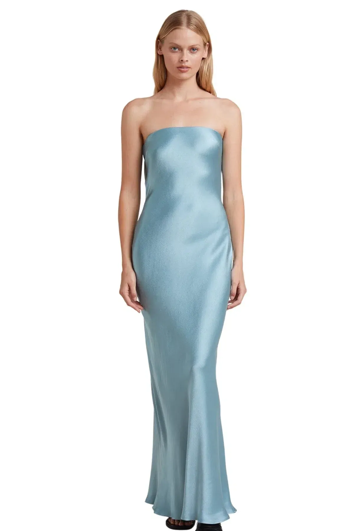 Bec & Bridge Moondance Strapless Dress Sea Spray Size 6 for rent on The Volte - main image