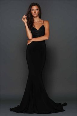 Elle Zeitoune Becca Dress Black Size 10 for rent on The Volte - image 1