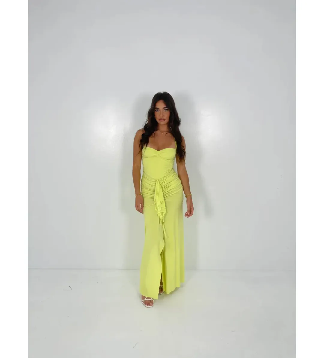 Natalie Rolt Shontae Gown Citron Size 0/AU 6 for rent on The Volte - main image