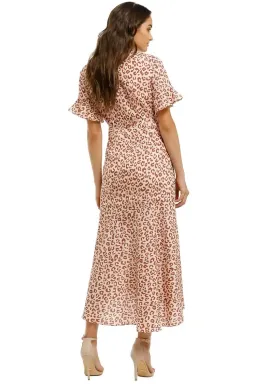 Pasduchas Saskia Split Midi Dress in Leopard Size 6 for rent on The Volte - image 2