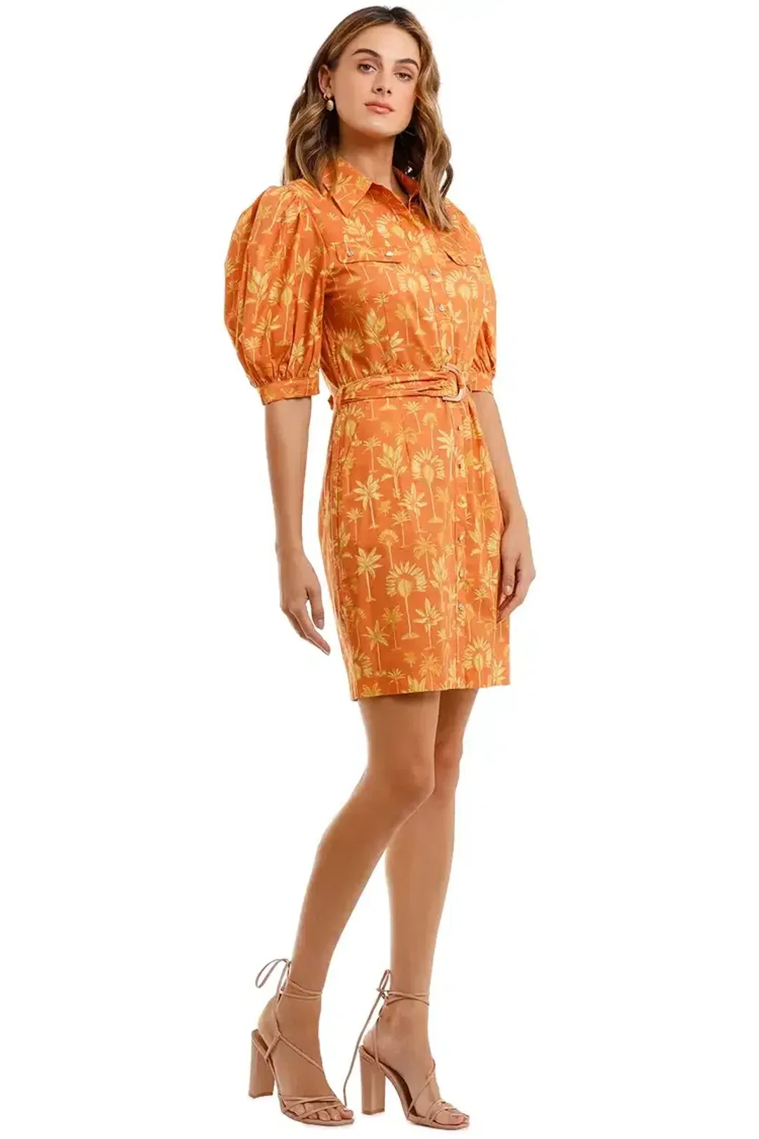  Pasduchas Palm Sugar Dress Orange Print Size 14 for rent on The Volte - main image