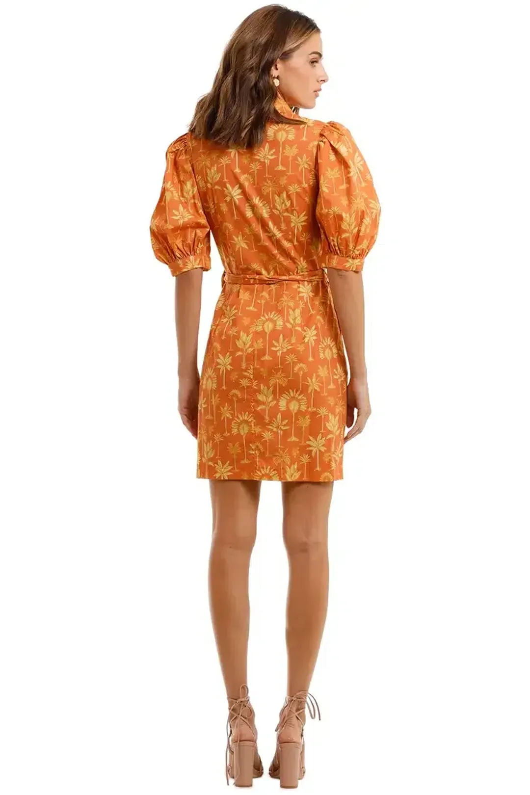  Pasduchas Palm Sugar Dress Orange Print Size 14 for rent on The Volte - main image